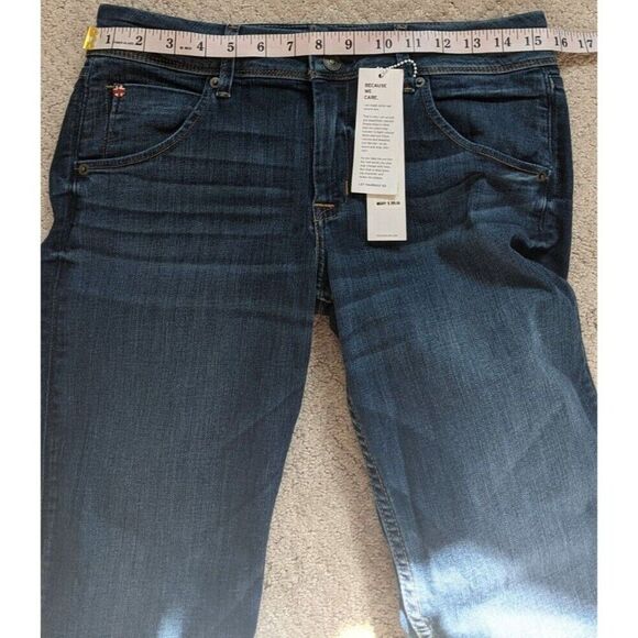 Hudson Jeans Cat Mid Rise Skinny Step Fringe Hem Back Flap Pockets Size 29 - Picture 4 of 12